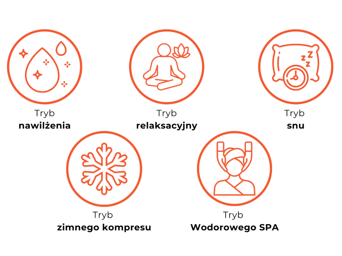 Bezprzewodowe czarne okulary wodorowe CA-E30